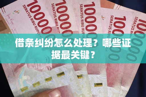 济南借条纠纷怎么处理？哪些证据最关键？