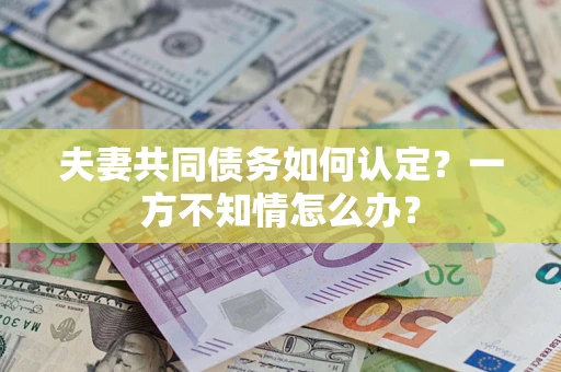 济南夫妻共同债务如何认定？一方不知情怎么办？