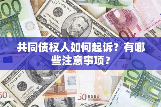济南共同债权人如何起诉？有哪些注意事项？