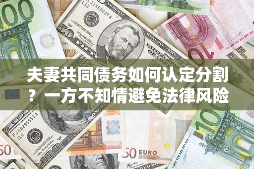 济南夫妻共同债务如何认定分割？一方不知情避免法律风险必看！